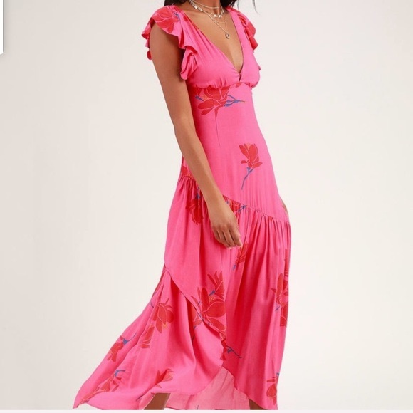 Free People Dresses & Skirts - NWT Free People She’s a Waterfall Pink Maxi Dress
